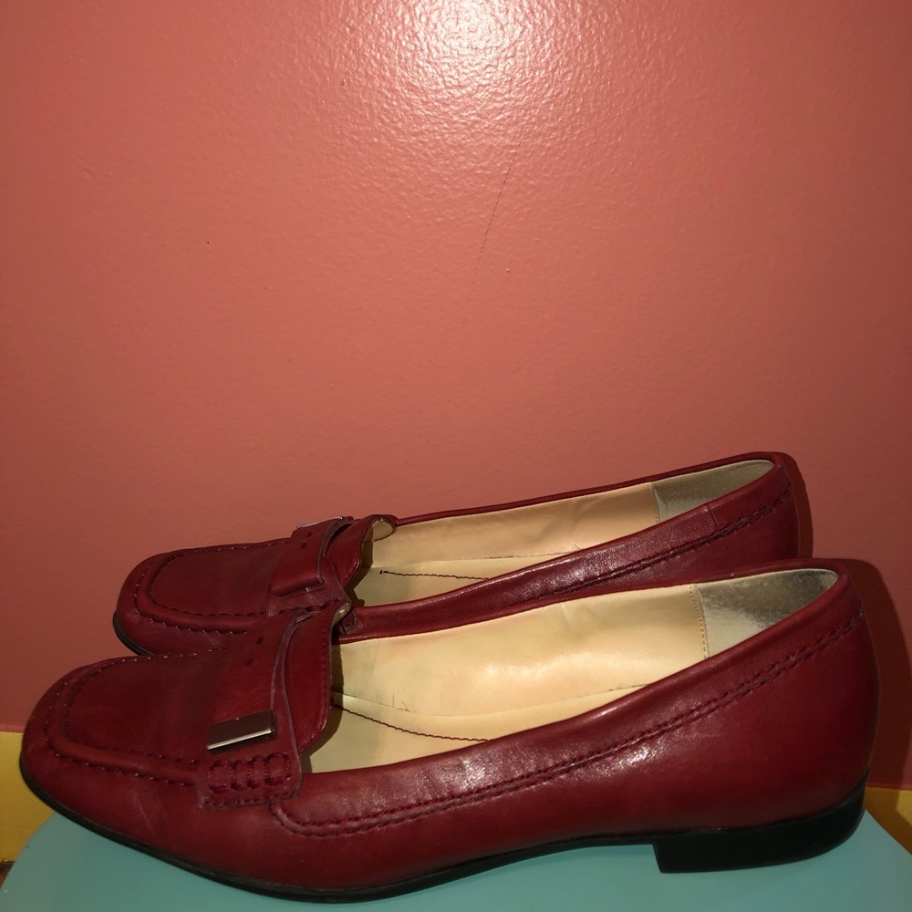 Enzo Angiolini Red Slip on Flat